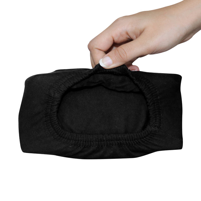 High Quality Black Cotton Jersey King 3 Piece Fitted Sheet Set 200x200+30cm with Deep Pockets and 2 Pillow Case - Cotton Home