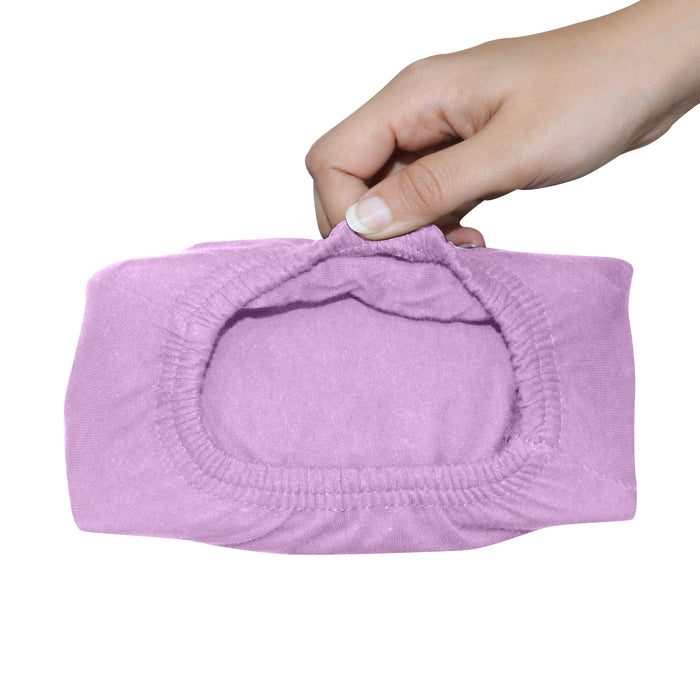 High Quality Purple Cotton Jersey King 3 Piece Fitted Sheet Set 200x200+30cm with Deep Pockets and 2 Pillow Case - Cotton Home