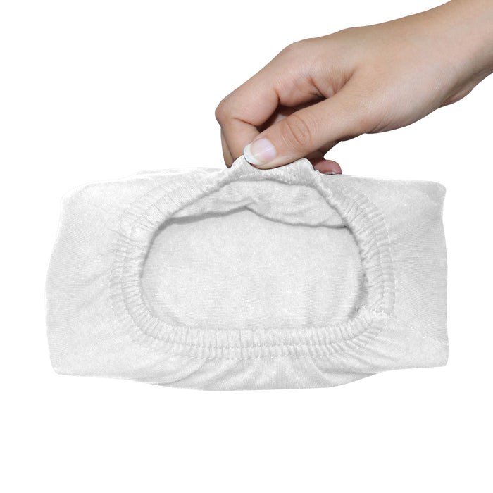 High Quality White Cotton Jersey Twin 3 Piece Fitted Sheet Set 160x200+30cm with Deep Pockets and 2 Pillow Case - Cotton Home