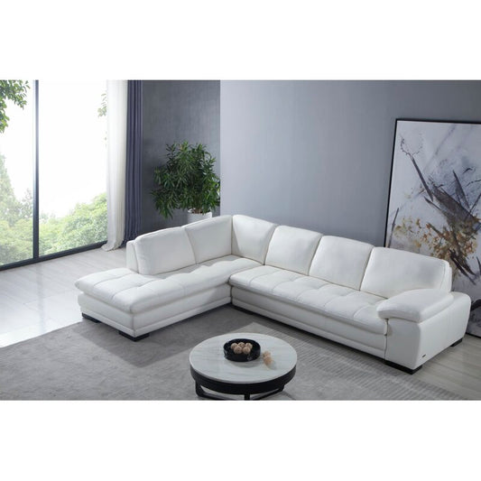 Marcels Wide Leather Match Sofa & Chaise - Cotton Home