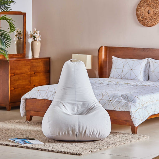Buy White Bean Bag Chair for Adults 90x90cm