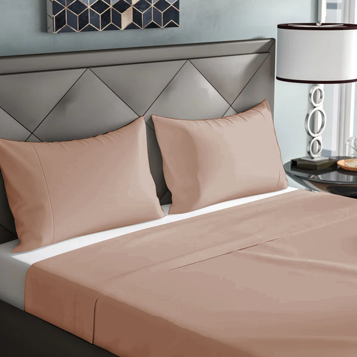 3 Piece Flat Sheet Set Super Soft Gold King