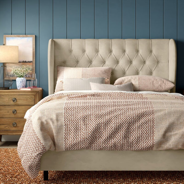 Larlack Queen Upholstered Low Profile Standard Bed - Cotton Home