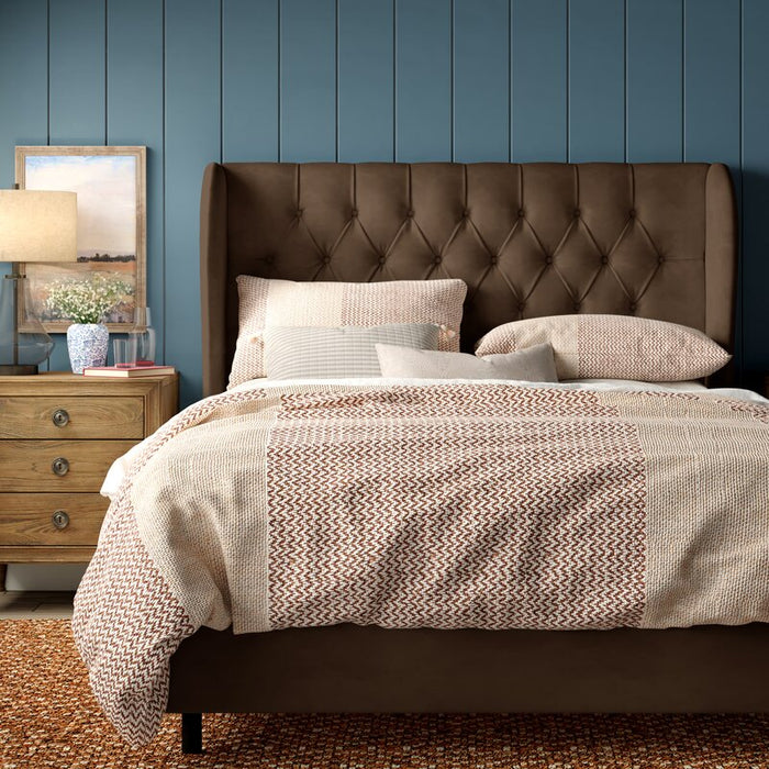 Larlack Queen Upholstered Low Profile Standard Bed - Cotton Home