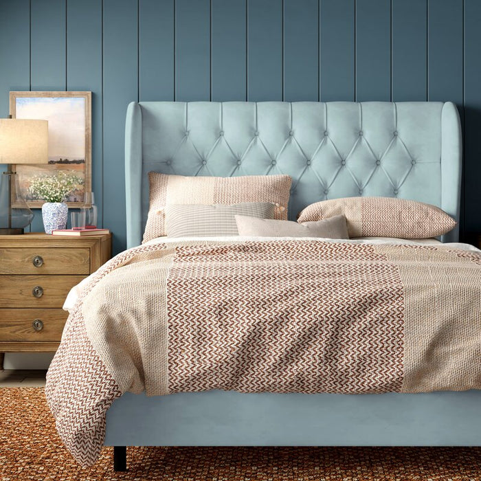 Larlack Queen Upholstered Low Profile Standard Bed - Cotton Home
