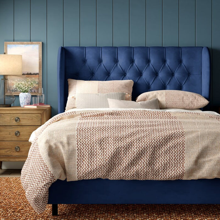 Larlack Queen Upholstered Low Profile Standard Bed - Cotton Home