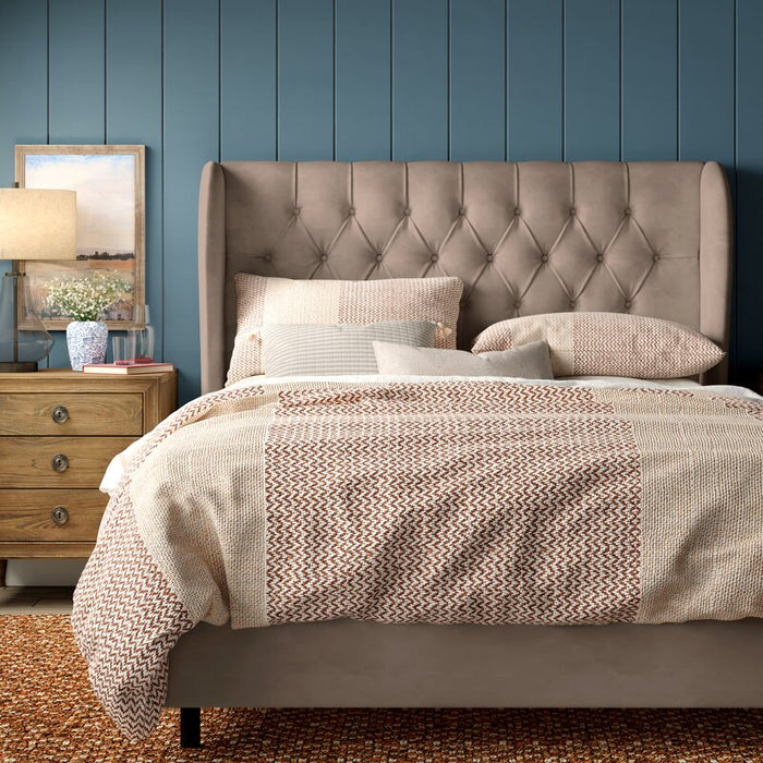 Larlack Queen Upholstered Low Profile Standard Bed - Cotton Home