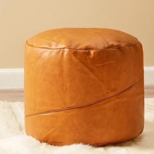 Luxury Faux Leather Ottoman 45x35 cm