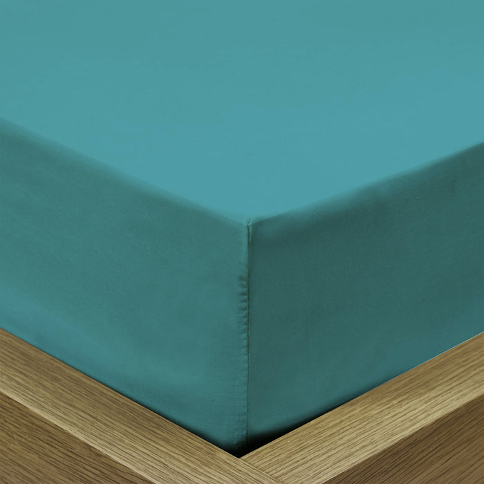 Rest Super soft Fitted sheet 90 X 200 + 20 CM-Teal - Cotton Home