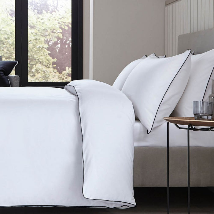 Pair of Cloud Pillows Standard White/Black - Cotton Home