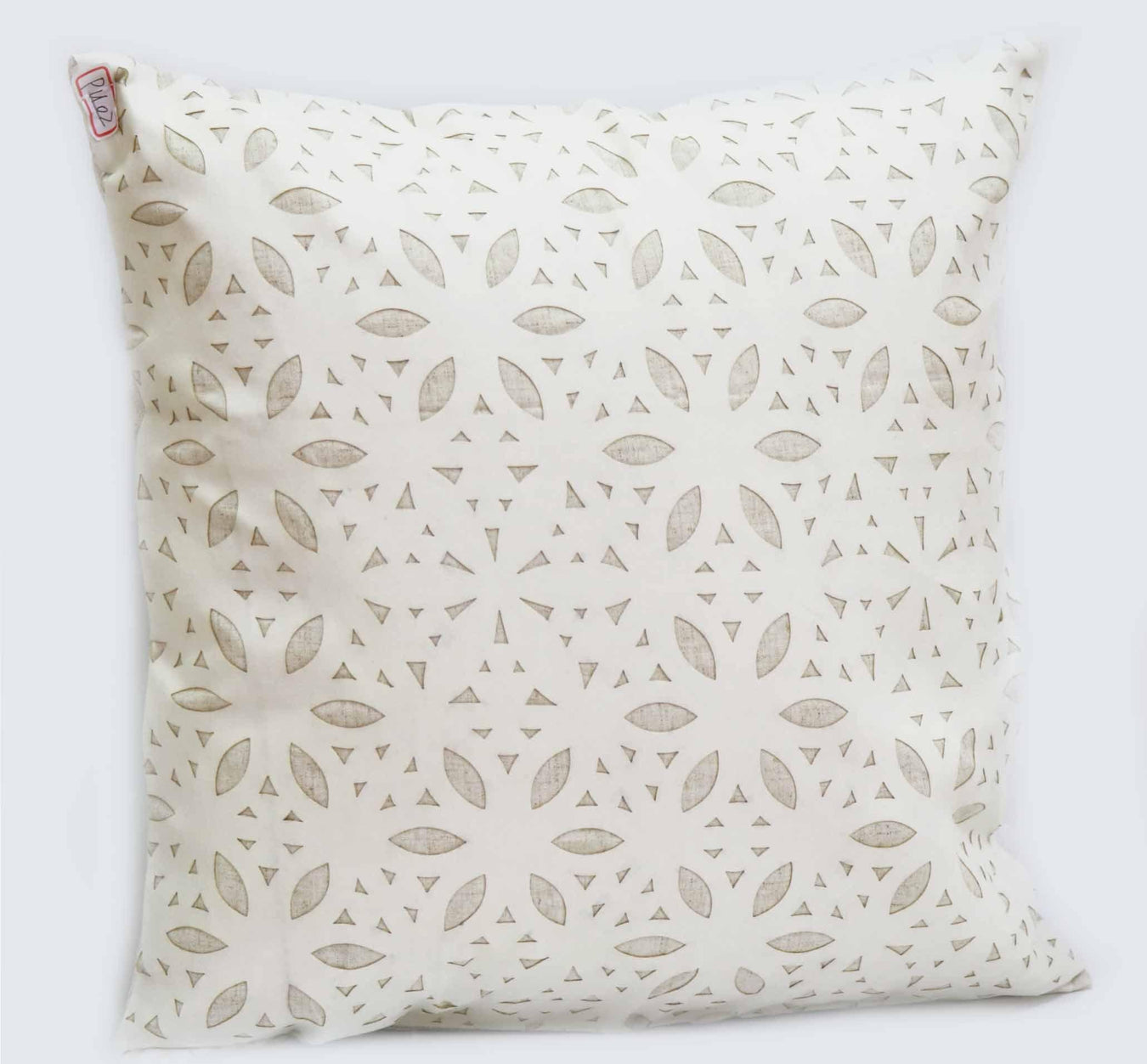 Laser Cut Leather Cushion - Cotton Home