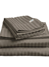 6 Piece  Duvet Cover Set 220x240cm King - Gray Stripe - Cotton Home