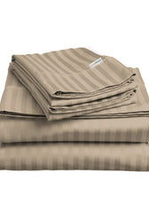 6 Piece Duvet Cover Set 240x260cm Supersoft Light Brown