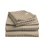 6 Piece Duvet Cover Set 220x240cm Supersoft Light Brown