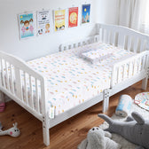 Premium Cotton 2PC Crib Sheets (120x60 cm) Soft, Breathable, Fitted Baby Mattress Sheets Pastel Clouds