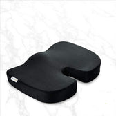 Spine Black Lumbar Support Memory Foam Cushion for Car Seats – 46x35x10cm