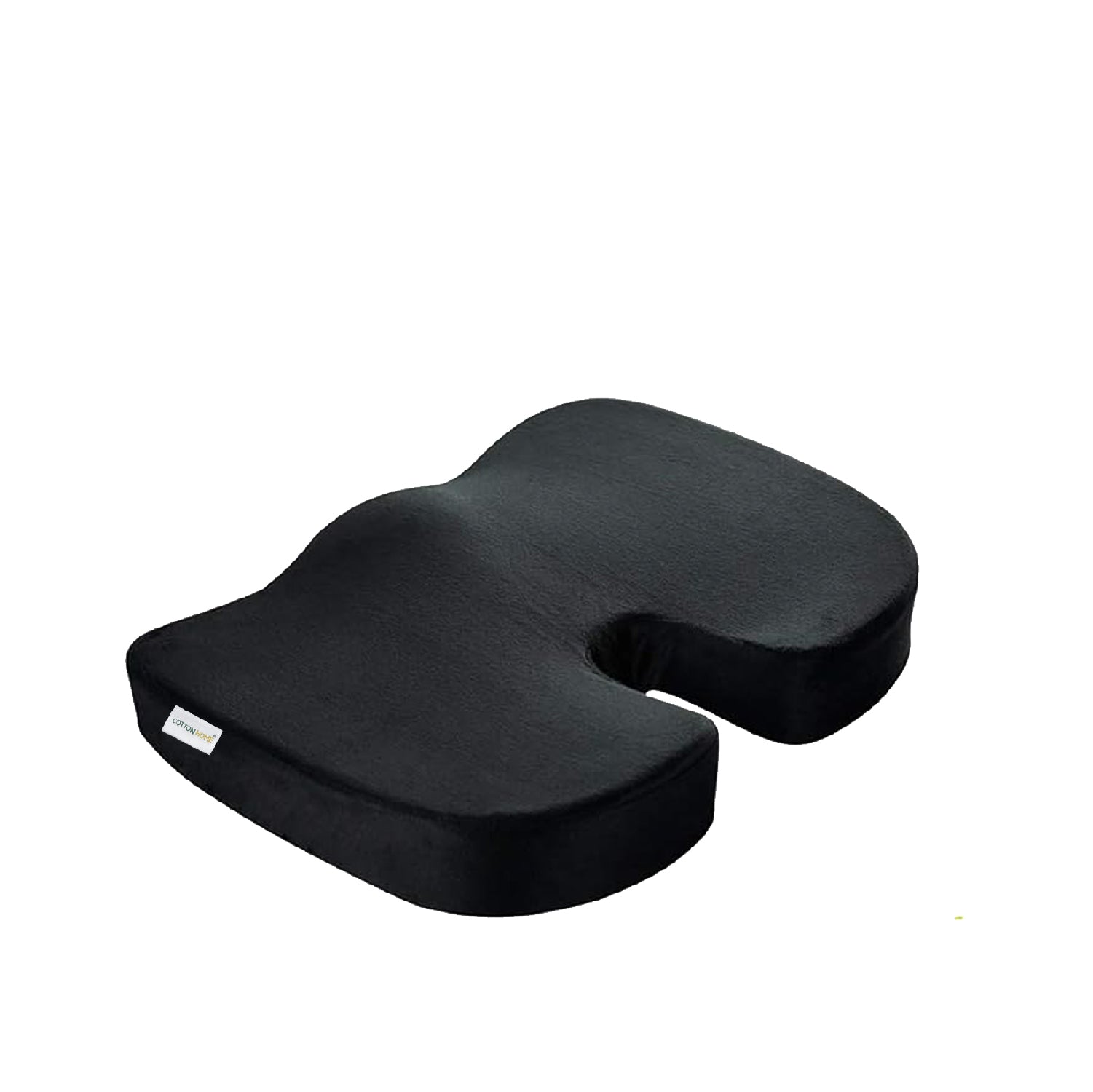 Spine Black Lumbar Support Memory Foam Cushion for Car Seats – 46x35x10cm