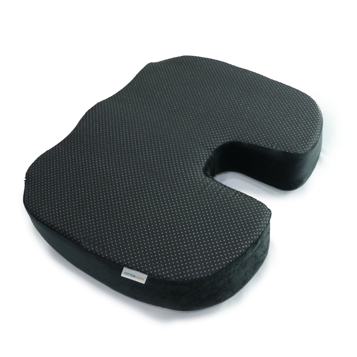 Spine Black Lumbar Support Memory Foam Cushion for Car Seats – 46x35x10cm