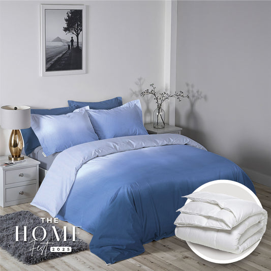 Home Fest 2025 Comfort Combo –  7PC Duvet Cover Set with Duvet 220x240cm Ocean Gradient