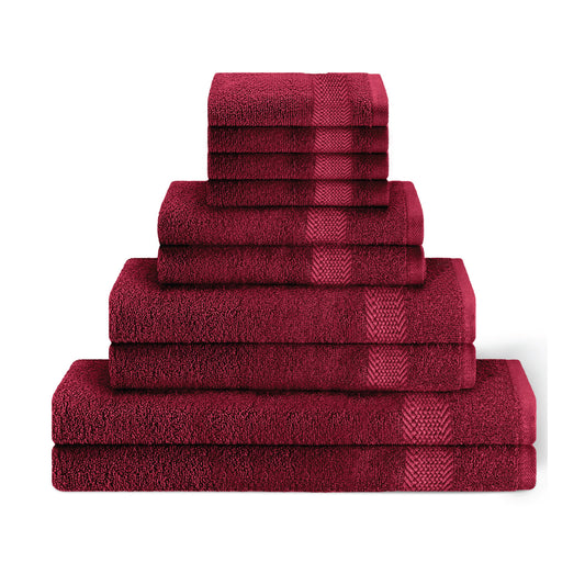 Cotton Towels 10 Piece Set-Soft Feel, Quick Dry, Highly Absorbent Durable Towels