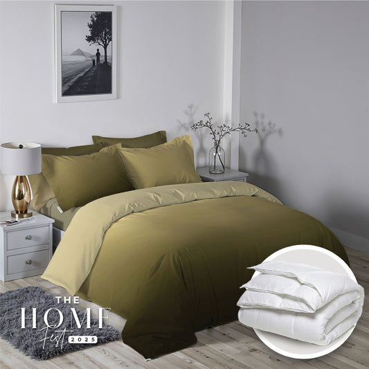 Home Fest 2025 Comfort Combo –  7PC Duvet Cover Set with Duvet 220x240cm Earth Gradient
