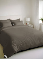 6 Piece Duvet Cover Set 220x240cm Supersoft Grey