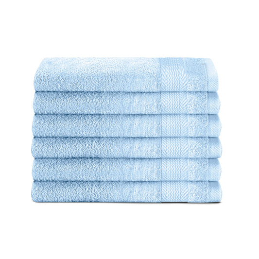 Cotton Hand Towel 50x100 CM 6 Piece Set-Soft Feel, Quick Dry, Highly Absorbent Durable Towels