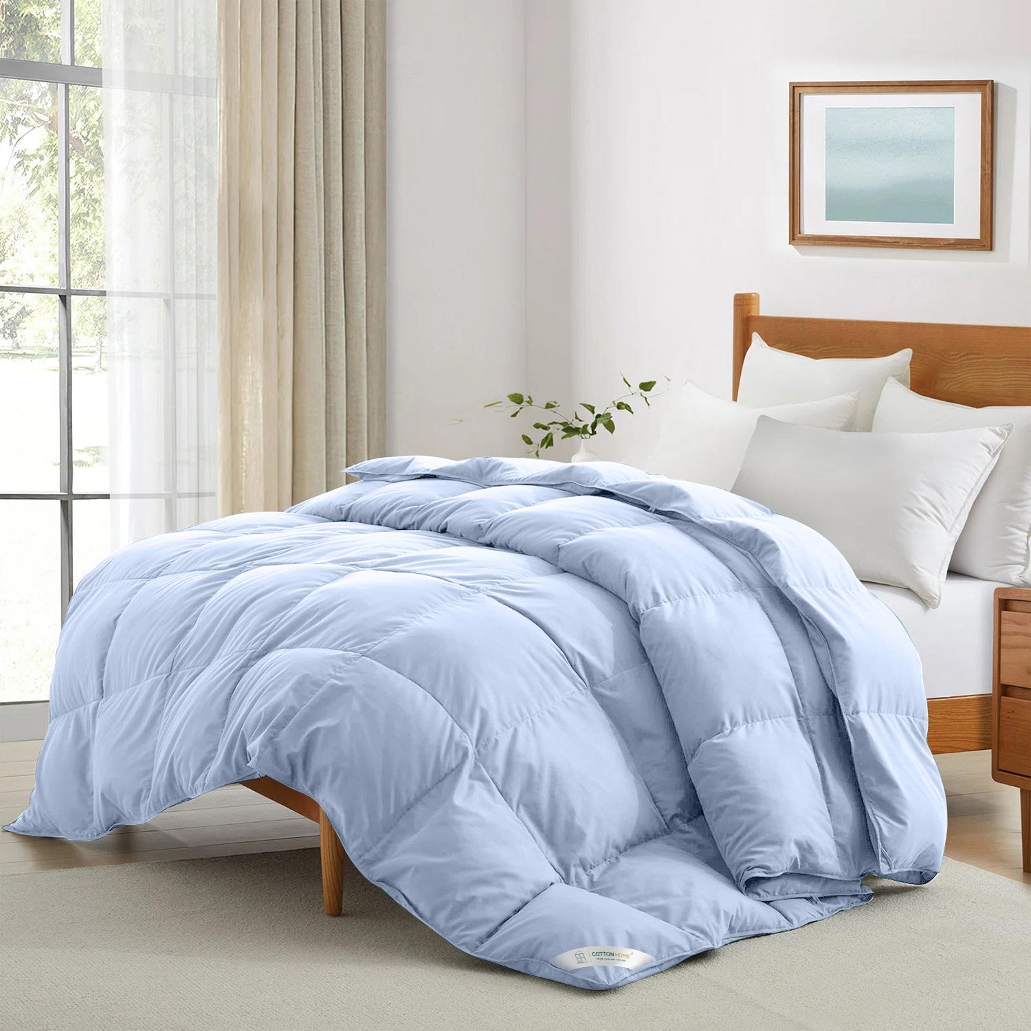 Premium Sky Blue All Season High quality Super Soft Comforter 1 Piece