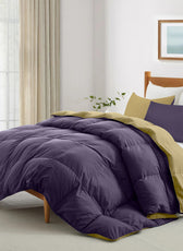 All Season Violet Super Soft Reversible Comforter Set 220x240cm