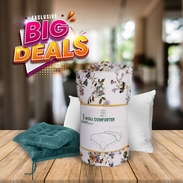 4 Piece Big Deals - Comforter Combo Offer - Snugle