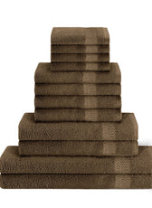 Cotton Towels 12 Piece Set-Soft Feel, Quick Dry, Highly Absorbent Durable Towels - Cotton Home