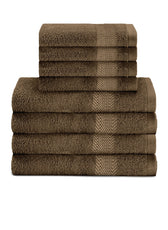 Cotton Face Towel and Hand Towel 8 Piece Set-Soft Feel, Quick Dry, Highly Absorbent Durable Towels - Cotton Home