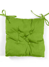 Premium Green Chair Pads with Ties suitable for Dining Room For Indoor Outdoor Garden Patio Kitchen Office Chairs - Cotton Home