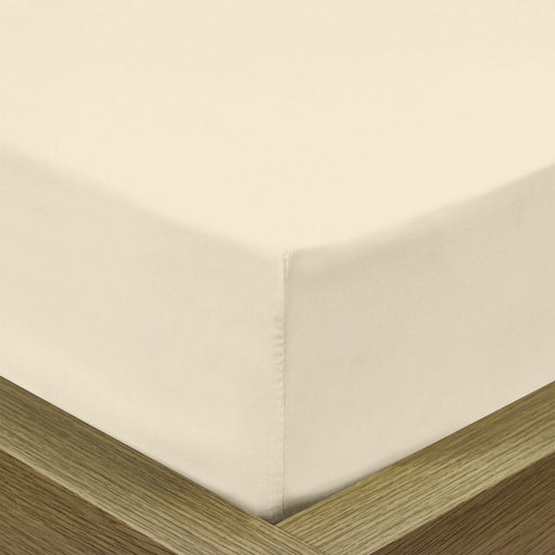 Super Soft Fitted sheet 160x200+30 CM - Ivory - Cottonhome.ae