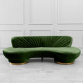 Northpol 3 Seater Velvet Sofa in Green - Elegant Comfort 242cm x 100cm x 78cm