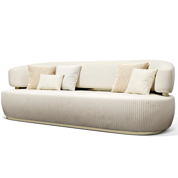 Nova 3 Seater  Velvet Sofa - Teal-  L230cm x W110cm x H86cm