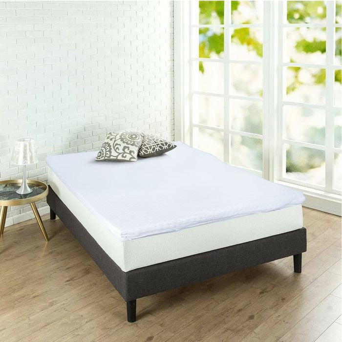 White Memory Foam Mattress Topper - 120x200 with 5cm Thickness