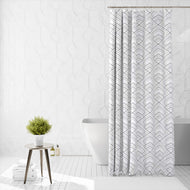 Shower Curtain Printed Fabric with Hooks 180x180 Cm - Rinse