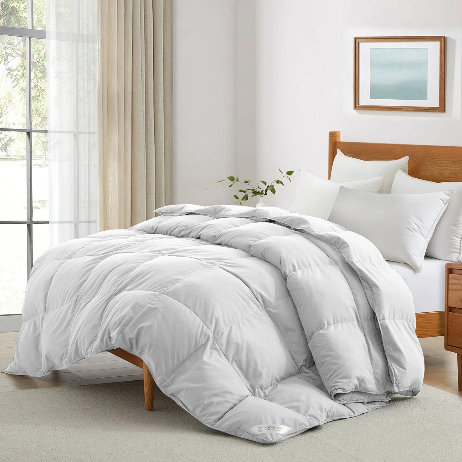 Premium White 220x240cm All Season High quality Super Soft Comforter 1 Piece