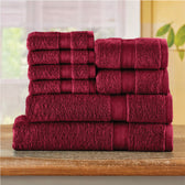 Cotton Towels 8 Piece Set-Soft Feel, Quick Dry, Highly Absorbent Durable Towels