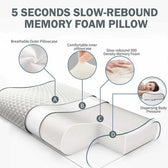 High Quality Standard Size 40x60 (9x11) Knitted Anti Snore Contour Cervical Neck Support Memory Foam Pillow with Washable White Cover