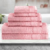 Cotton 6 Piece Towel Set-Soft Feel, Quick Dry, Highly Absorbent Durable Towels