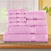 Cotton Towels 8 Piece Set-Soft Feel, Quick Dry, Highly Absorbent Durable Towels