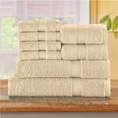 Cotton Towels 8 Piece Set-Soft Feel, Quick Dry, Highly Absorbent Durable Towels