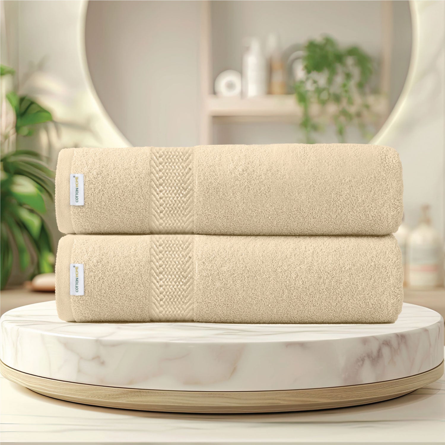 Cotton Bath Towel 70x140 CM 2 Piece Set-Soft Feel, Quick Dry, Highly Absorbent Durable Towels