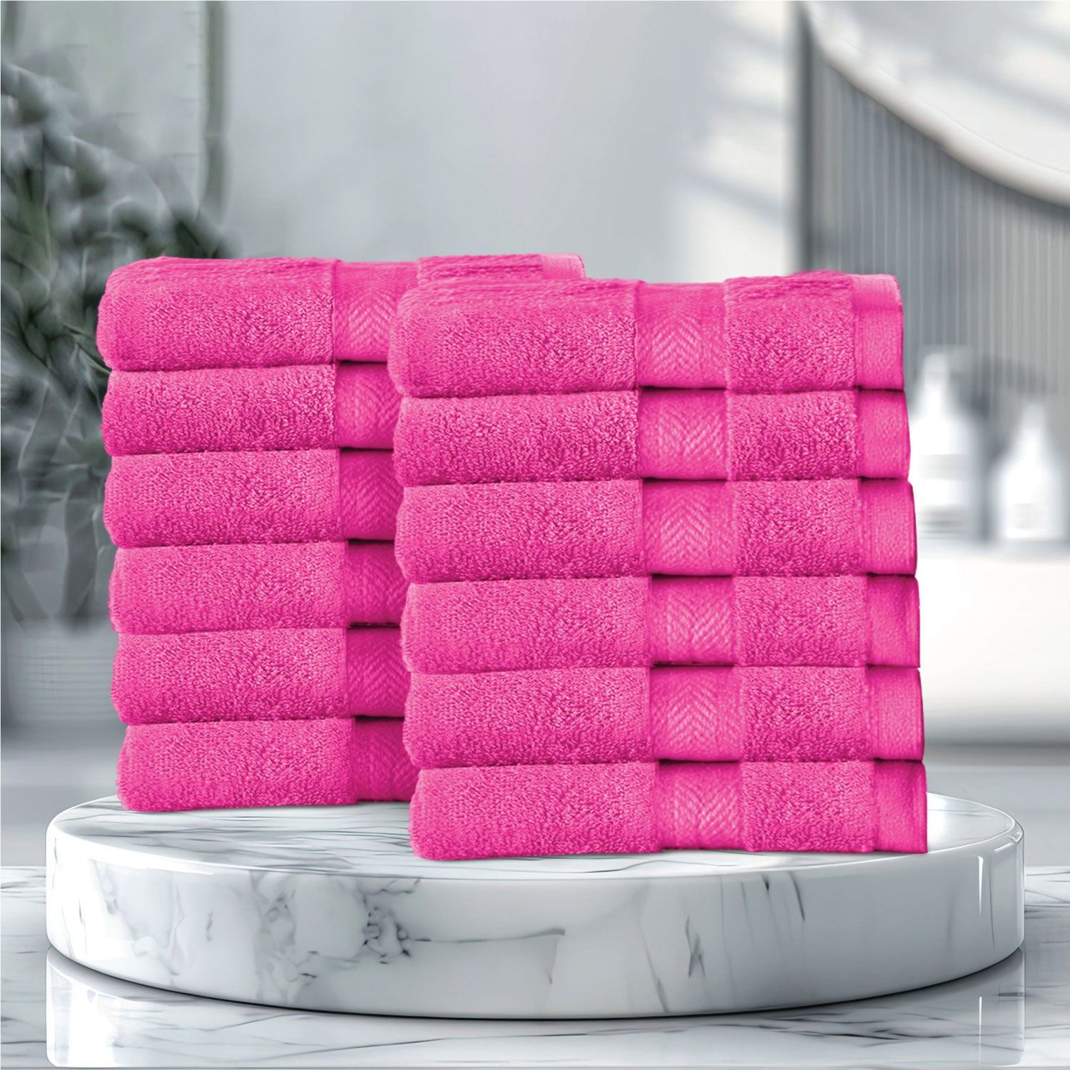 Cotton Face Towel Pack of 12 Soft Feel, Quick Dry, Highly Absorbent Durable Towels