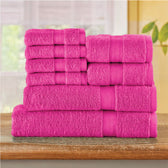 Cotton Towels 8 Piece Set-Soft Feel, Quick Dry, Highly Absorbent Durable Towels