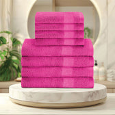 Cotton Face Towel and Hand Towel 8 Piece Set-Soft Feel, Quick Dry, Highly Absorbent Durable Towels