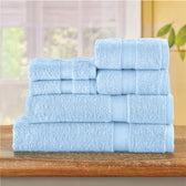 Cotton Towels 6 Piece Set-Soft Feel, Quick Dry, Highly Absorbent Durable Towels