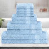 Cotton Towels 10 Piece Set-Soft Feel, Quick Dry, Highly Absorbent Durable Towels